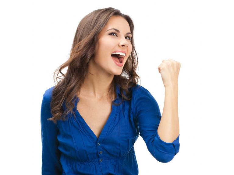 Excited woman